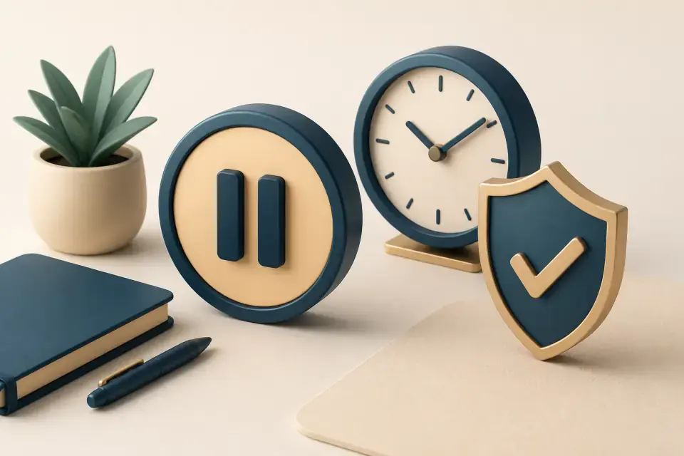 Illustration d’une pause et d’un usage cadré